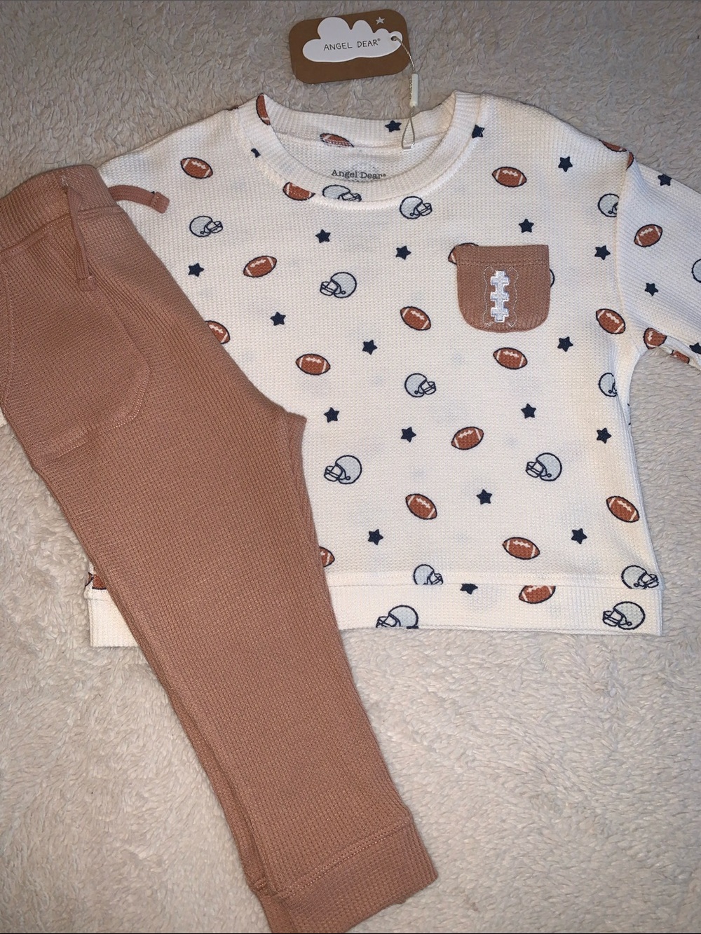NWT Angel Dear Football Shirt & Jogger Set 18-24M
